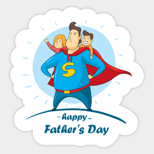 happy father's day - super dad Sticker